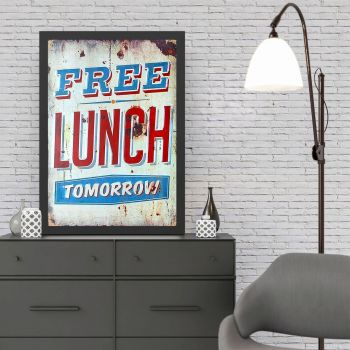 Tablou decorativ, Free Lunch (40 x 55), MDF , Polistiren, Multicolor