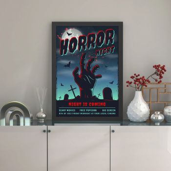 Tablou decorativ, Horror Night (35 x 45), MDF , Polistiren, Multicolor