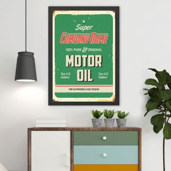 Tablou decorativ, Motor Oil (55 x 75), MDF , Polistiren, Multicolor