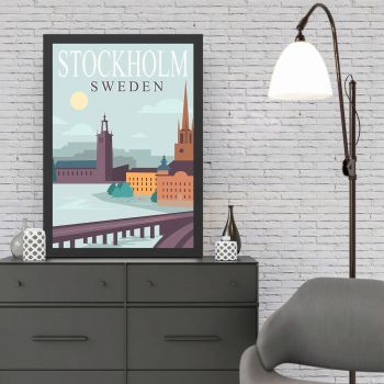 Tablou decorativ, Stockholm (40 x 55), MDF , Polistiren, Multicolor