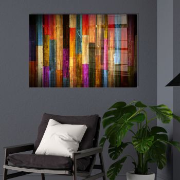 Tablou decorativ, 1103, Sticla temperata, 30 x 45 cm, Multicolor ieftin