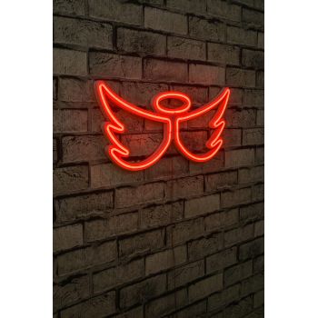 Decoratiune luminoasa LED, Angel, Benzi flexibile de neon, DC 12 V, Rosu