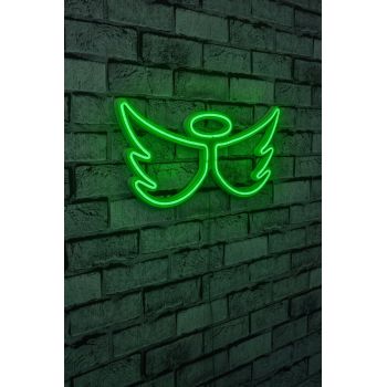 Decoratiune luminoasa LED, Angel, Benzi flexibile de neon, DC 12 V, Verde