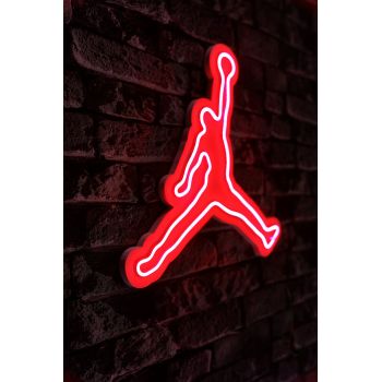 Decoratiune luminoasa LED, Basketball, Benzi flexibile de neon, DC 12 V, Rosu