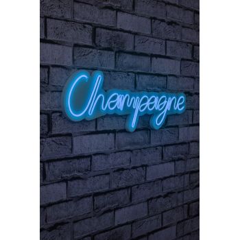 Decoratiune luminoasa LED, Champagne, Benzi flexibile de neon, DC 12 V, Albastru