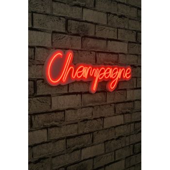 Decoratiune luminoasa LED, Champagne, Benzi flexibile de neon, DC 12 V, Rosu