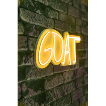 Decoratiune luminoasa LED, GOAT, Benzi flexibile de neon, DC 12 V, Galben
