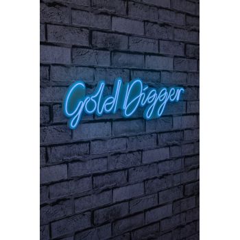 Decoratiune luminoasa LED, Gold Digger, Benzi flexibile de neon, DC 12 V, Albastru