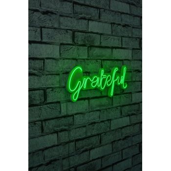 Decoratiune luminoasa LED, Grateful, Benzi flexibile de neon, DC 12 V, Verde