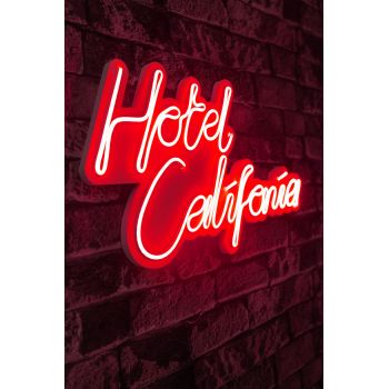 Decoratiune luminoasa LED, Hotel California, Benzi flexibile de neon, DC 12 V, Rosu