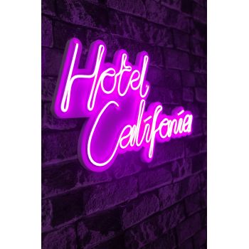 Decoratiune luminoasa LED, Hotel California, Benzi flexibile de neon, DC 12 V, Roz