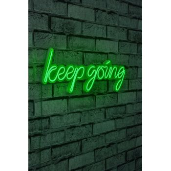 Decoratiune luminoasa LED, Keep Going, Benzi flexibile de neon, DC 12 V, Verde