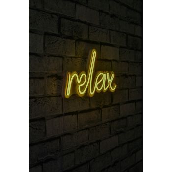 Decoratiune luminoasa LED, Relax, Benzi flexibile de neon, DC 12 V, Galben