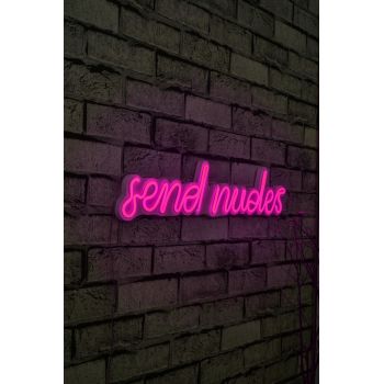 Decoratiune luminoasa LED, Send Nudes, Benzi flexibile de neon, DC 12 V, Roz