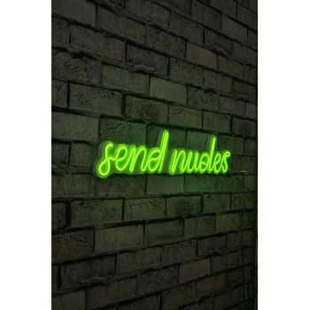 Decoratiune luminoasa LED, Send Nudes, Benzi flexibile de neon, DC 12 V, Verde