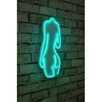 Decoratiune luminoasa LED, Sexy Woman, Benzi flexibile de neon, DC 12 V, Albastru