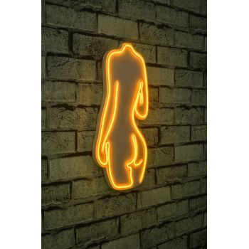 Decoratiune luminoasa LED, Sexy Woman, Benzi flexibile de neon, DC 12 V, Galben