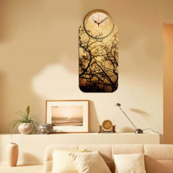 Set ceas si tablou decorativ, YMS-25, MDF , Dimensiune: 68 x 32 cm, Multicolor