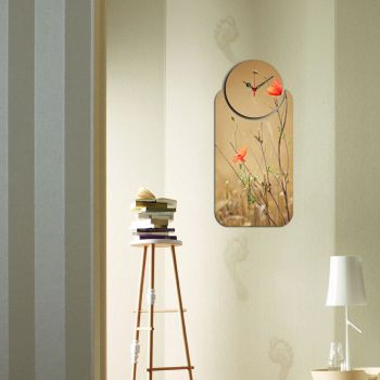 Set ceas si tablou decorativ, YMS-65, MDF , Dimensiune: 68 x 32 cm, Multicolor