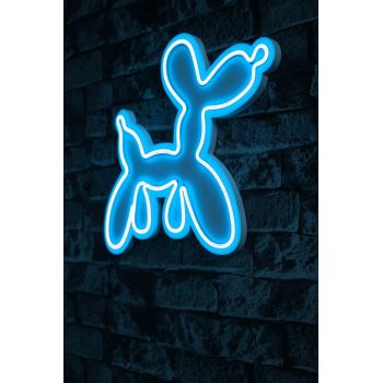 Decoratiune luminoasa LED, Balloon Dog, Benzi flexibile de neon, DC 12 V, Albastru
