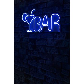 Decoratiune luminoasa LED, Bar, Benzi flexibile de neon, DC 12 V, Albastru