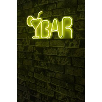 Decoratiune luminoasa LED, Bar, Benzi flexibile de neon, DC 12 V, Galben