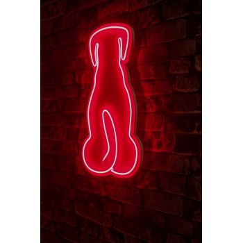 Decoratiune luminoasa LED, Doggy, Benzi flexibile de neon, DC 12 V, Rosu