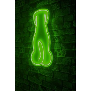 Decoratiune luminoasa LED, Doggy, Benzi flexibile de neon, DC 12 V, Verde