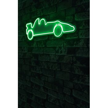 Decoratiune luminoasa LED, Formula 1 Race Car, Benzi flexibile de neon, DC 12 V, Verde