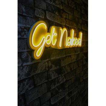 Decoratiune luminoasa LED, Get Naked, Benzi flexibile de neon, DC 12 V, Galben