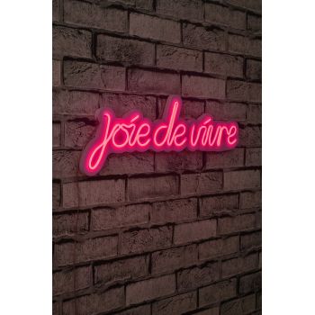 Decoratiune luminoasa LED, Joie de Vivre, Benzi flexibile de neon, DC 12 V, Roz