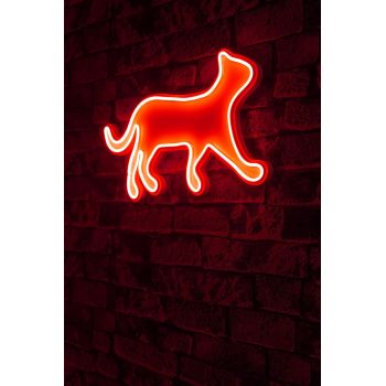 Decoratiune luminoasa LED, Kitty the Cat, Benzi flexibile de neon, DC 12 V, Rosu