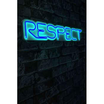 Decoratiune luminoasa LED, Respect, Benzi flexibile de neon, DC 12 V, Albastru