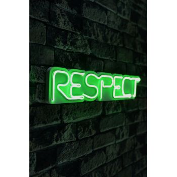 Decoratiune luminoasa LED, Respect, Benzi flexibile de neon, DC 12 V, Verde