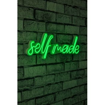Decoratiune luminoasa LED, Self Made, Benzi flexibile de neon, DC 12 V, Verde