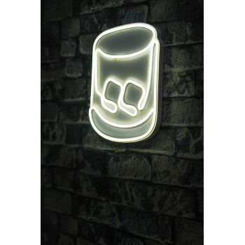 Decoratiune luminoasa LED, Whiskey Old Fashioned, Benzi flexibile de neon, DC 12 V, Alb