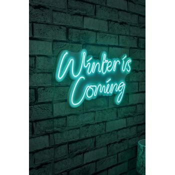 Decoratiune luminoasa LED, Winter is Coming, Benzi flexibile de neon, DC 12 V, Albastru