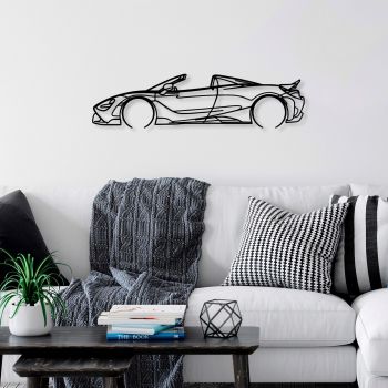 Decoratiune de perete, McLaren 720S Silhouette, Metal, 70 x 17 cm, Negru