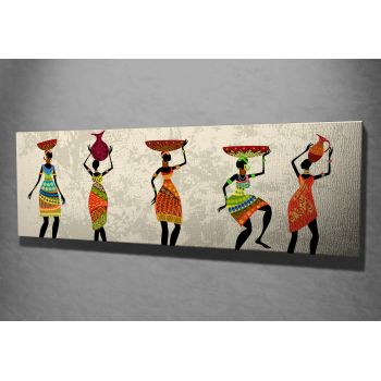 Tablou decorativ, PC040, Canvas, 30 x 80 cm, Multicolor