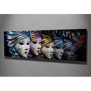 Tablou decorativ, PC049, Canvas, 30 x 80 cm, Multicolor