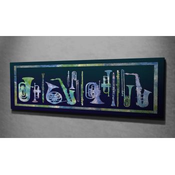Tablou decorativ, PC074, Canvas, 30 x 80 cm, Multicolor