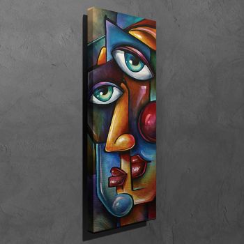 Tablou decorativ, PC99, Canvas, 30 x 80 cm, Multicolor