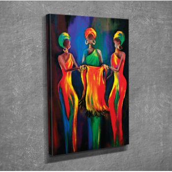 Tablou decorativ, DC360, Canvas, Lemn, Multicolor