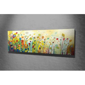Tablou decorativ, PC246, Canvas, Lemn, Multicolor
