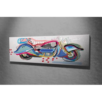 Tablou decorativ, PC262, Canvas, Lemn, Multicolor
