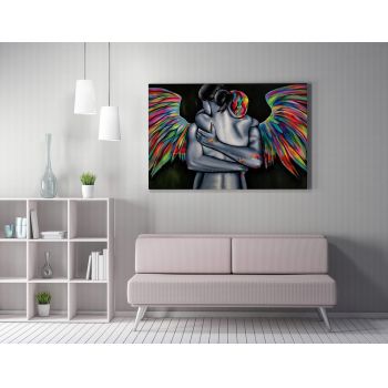 Tablou decorativ, WY198 (50 x 70), 50% bumbac / 50% poliester, Canvas imprimat, Multicolor