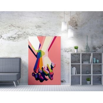 Tablou decorativ, WY200 (50 x 70), 50% bumbac / 50% poliester, Canvas imprimat, Multicolor