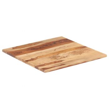 vidaXL Blat de masă, 80 x 80 cm, lemn masiv de sheesham, 25-27 mm