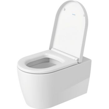 Set vas wc suspendat Duravit ME by Starck Rimless 57x37cm HygieneGlaze si capac cu inchidere lenta