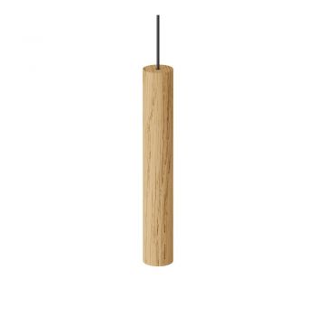 Lustră în culoare naturală LED din lemn masiv de stejar cu abajur din lemn ø 3 cm Chimes – UMAGE